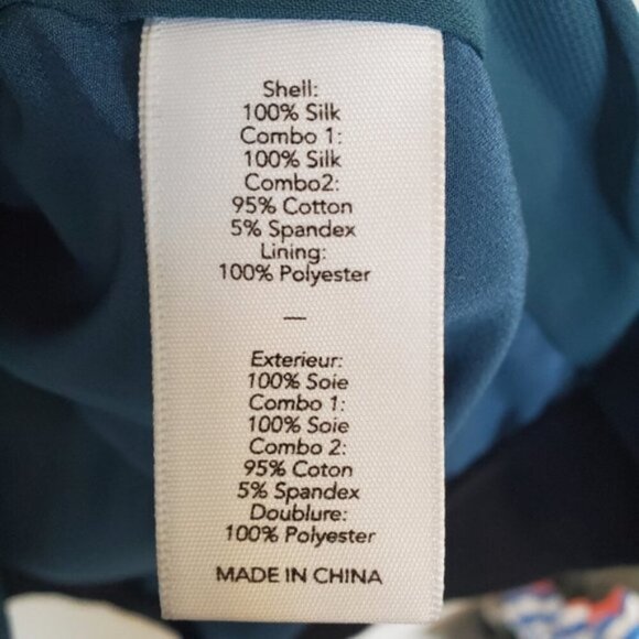 Elizabeth & James Blue/Black Brooklyn Silk Top Size M - Picture 6 of 6